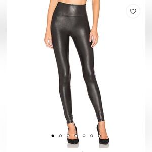 Spanx faux leather leggings black